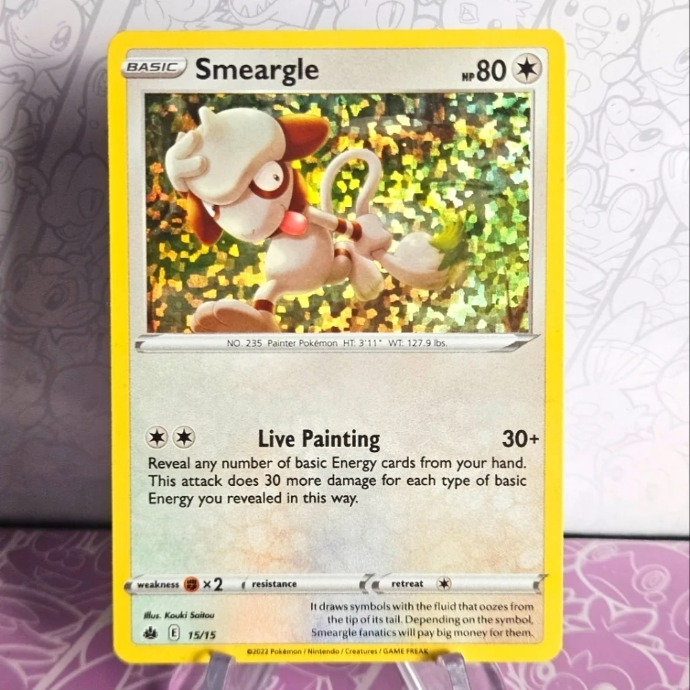 smeargle holographic pokemon card 11/75 Neo Discovery Holo Rare Near Mint Weakness F+10 Smeargle 15/15 Pokemon TCG Holo